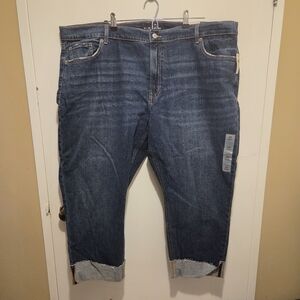 Old Navy Mid-Rise Boyfriend Jeans Cuffed NWT Plus Size 24